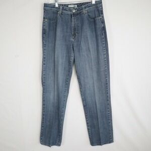 Chico's Platinum Jeans Womens 1 Regular Stretch Flex Denim Blue